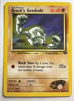 2000 Pokemon Gym Challenge Brock's Geodude #68/132 - Image 1