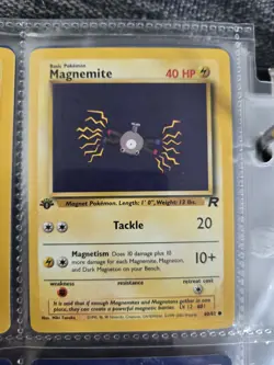 Pokemon Magnemite 60/82 Team Rocket 1st Edition Nintendo 40 HP Common English - Image 1