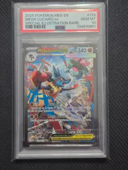 PSA 10 Mega Lucario ex 179/132 Special Illustration Rare 2025 Pokemon MEG EN SIR - Image 1