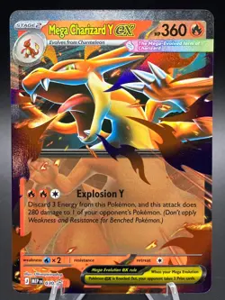 Pokemon TCG Mega Charizard Y EX 030 Black Star Promo Ascended Heroes NM - Image 1