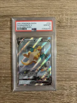 Dragonite V 2021 Pokemon SwSh Evolving Skies #192/203 Alt Art PSA 10 - Image 1