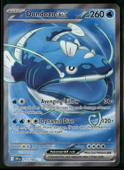 DONDOZO EX 211/182 ULTRA RARE NM/M DESTINED RIVALS POKEMON - Image 2