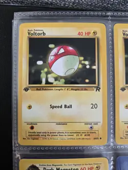 Pokemon Voltorb 69/82 Team Rocket Wizards 40 HP 1st Edition English - Image 1