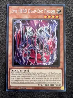 Yugioh Evil HERO Dead-End Prison SUDA-EN002 Secret Rare 1st Edition NM - Image 1