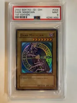 Yugioh Dark Magician 1st Ed. Ultra Rare SDY-006 Starter Deck Yugi PSA 9 - Image 1