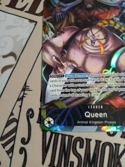 One Piece Card Game Queen Alt Art Leader OP04-040 English - Image 3