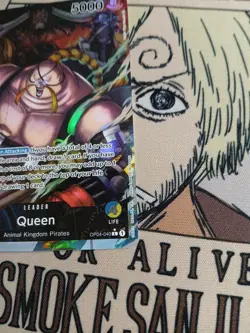 One Piece Card Game Queen Alt Art Leader OP04-040 English - Image 4