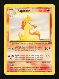 Rapidash 44/64 HP Jungle English Pokemon Card TCG - Image 1