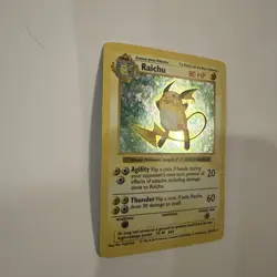 Pokemon TCG Raichu Rare Holo Card #14/102 Shadowless Base Set - Image 2