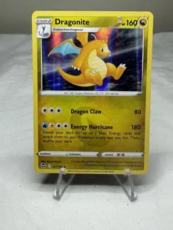 Pokemon TCG Dragonite 131/195 SWSH12 Silver Tempest Holo Card NM Condition - Image 1