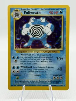 Poliwrath - 13/102 - Pokemon Base Set Unlimited Holo Rare Card WOTC NM - Image 1