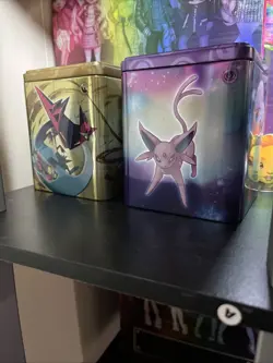 Two Pokemon Tcg Card Tins Dragon Type And Psychic Type Empty Tins Only ￼￼ - Image 1