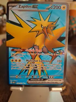 Pokemon TCG Zapdos EX Full Art Ultra Rare Holo Card 192/165 Scarlet & Violet 151 - Image 1