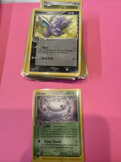 LOT OF 40 VINTAGE POKEMON CARDS 90’S-2000’S INCLUDES LANTURN, NIDORINO, SILCOON - Image 1