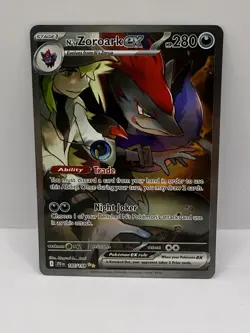 Pokemon JTG N’s Zoroark ex 3 card lot. SIR, Gold, & Full art set. - Image 3