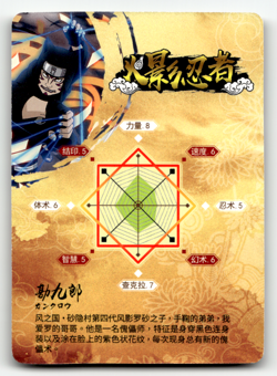 Naruto - Kankuro - SR Gold Prism - Japanese Card - Image 2