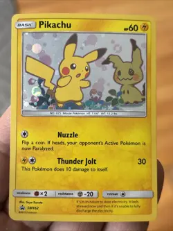 Pokemon Pikachu SM04 Promo Holo SM Set Basic Card 70 HP Pokemon TCG Card - Image 1