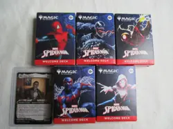 NEW SDCC NYCC Magic The Gathering MTG Spider-Man Welcome Deck Set Of 5 +Parker - Image 1