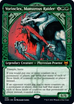 MTG Vorinclex, Monstrous Raider - Showcase, Light Play, English Kaldheim - Image 1