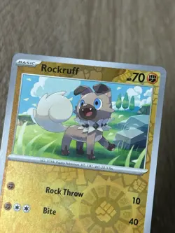 💥SHIPS SAME DAY Rockruff 116/193 Reverse Holo Pokemon Card Fighting Type - Image 2