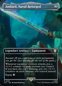Anduril, Narsil Reforged - Extended Art LTC NM MTG - Image 1