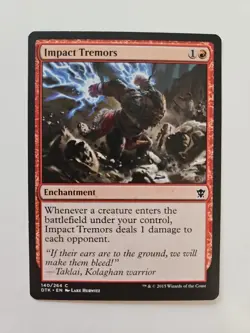 1x NM Impact Tremors Dragons Of Tarkir DTK Magic Gathering MtG Commander EDH - Image 1