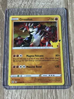 💥SHIPS SAME DAY Groudon 017/025 Holo Pokemon Card Fighting Type - Image 1