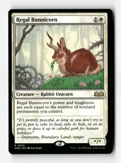 Regal Bunnicorn - Wilds of Eldraine - #25 - Non-Foil - NM - MTG - Image 1