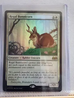 Regal Bunnicorn - WOE - Rare - Foil - NM - Magic the Gathering - MTG - Image 1