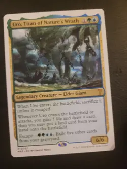 Uro, Titan of Nature's Wrath (White Border) Mystery Booster 2 (93) Magic MTG LP - Image 1