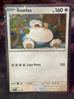 Snorlax SWIRL SVP122 Cosmos Holo - S&V Promo Pokemon Card - NM - Image 1