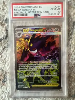 Pokemon 2026 Mega Gengar ex 284/217 SIR Ascended Heroes GEM MINT PSA 10 - Image 1