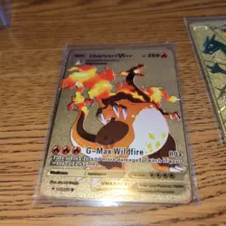 Charizard V MAX Gold Foil *Fan Art* Pokemon Card 143/293 350HP G-Max Wildfire - Image 1