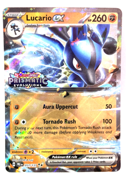 Pokemon Lucario ex Prismatic Evolutions Stamp 051/131 Card 2025 Scarlet Violet - Image 1