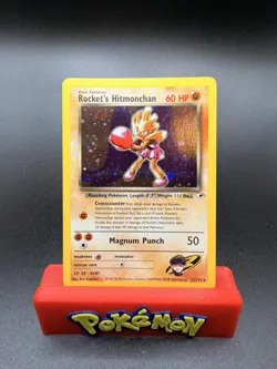 Pokemon Gym Heroes Rocket's Hitmonchan Holo Rare SWIRL 11/132 NEAR MINT - Image 1