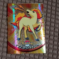 Pokemon Ponyta Fire Spectra-Chrome Foil 77 Topps Chrome TV Animation Card - Image 1