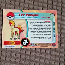 Pokemon Ponyta Fire Spectra-Chrome Foil 77 Topps Chrome TV Animation Card - Image 2