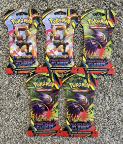 Pokemon Phantasmal Flames Booster Packs - FACTORY SEALED 5 Packs - Image 1