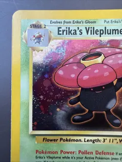 Erika's Vileplume SWIRL HOLO 5/132 Gym Heroes VINTAGE 2000 Pokemon - Image 4