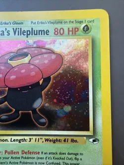 Erika's Vileplume SWIRL HOLO 5/132 Gym Heroes VINTAGE 2000 Pokemon - Image 5