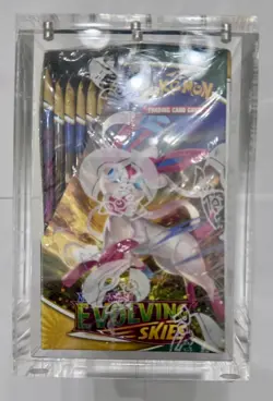 Pokemon TCG Sword & Shield Evolving Skies Booster Box SEALED w/Acrylic - Image 4