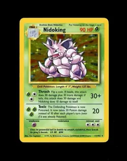1999 WOTC Pokemon BASE SET NIDOKING HOLO 11/102! NM - Image 1