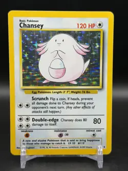 Chansey Holo Rare 3/102 1999 Pokemon Base Set English WOTC NM - Image 1