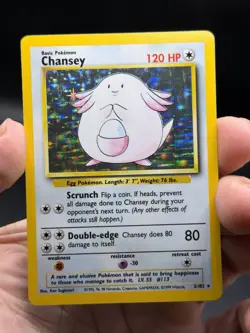 Chansey Holo Rare 3/102 1999 Pokemon Base Set English WOTC NM - Image 3