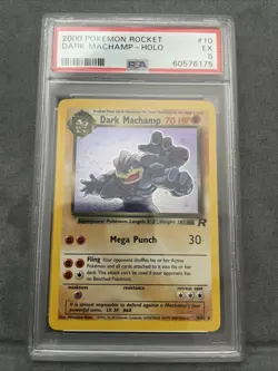 2000 POKEMON ROCKET 10 DARK MACHAMP-HOLO PSA 5 - Image 1
