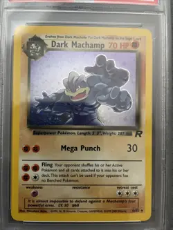 2000 POKEMON ROCKET 10 DARK MACHAMP-HOLO PSA 5 - Image 3