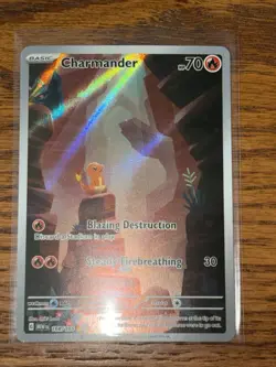 Pokemon Charmander Scarlet & Violet 151 Illustration Rare 168/165 Full Art Holo - Image 1