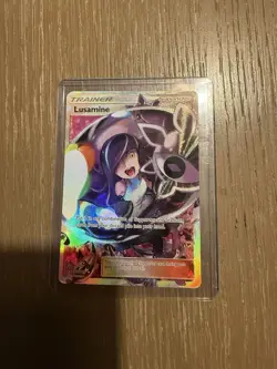 Pokemon Full Art Lusamine Ultra Prism 153/156 Very Good Condition - Image 1