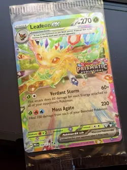 Pokemon Leafeon ex 006/131 Prismatic Evolutions Surprise Box Stamped Sealed - Image 1