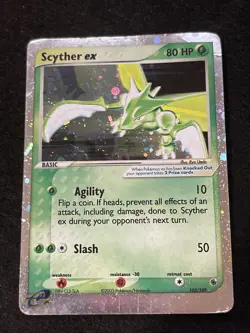 2003 Scyther ex HP/DMG Holo Rare 102/109 EX Ruby & Sapphire Pokemon TCG - Image 1